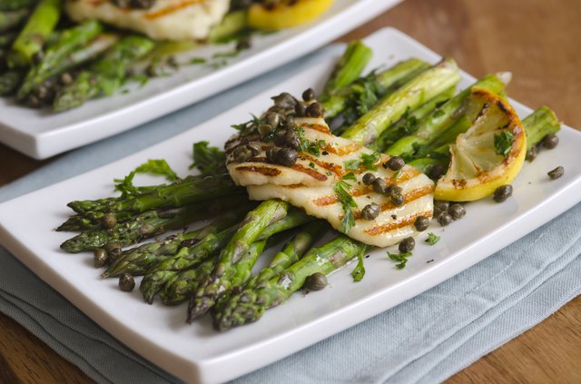Griddled asparagus