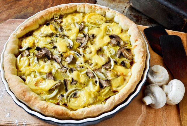 Pizza with mushrooms