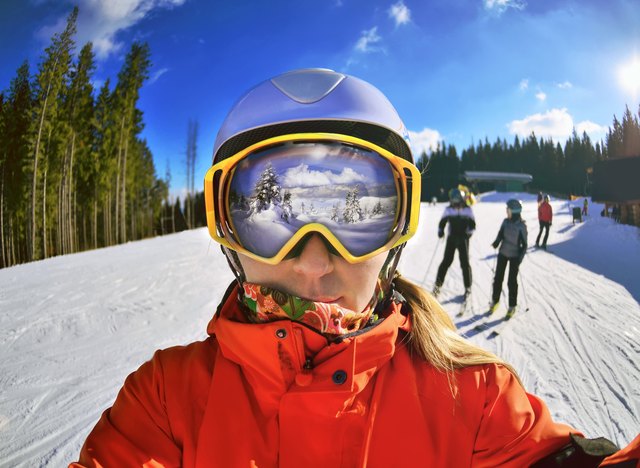 Portrait of woman in Carpathian Mountains