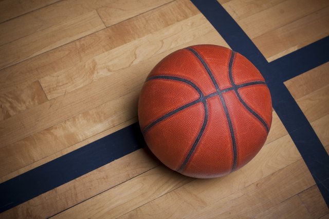 Basketball on the court