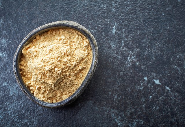 bowl of maca powder