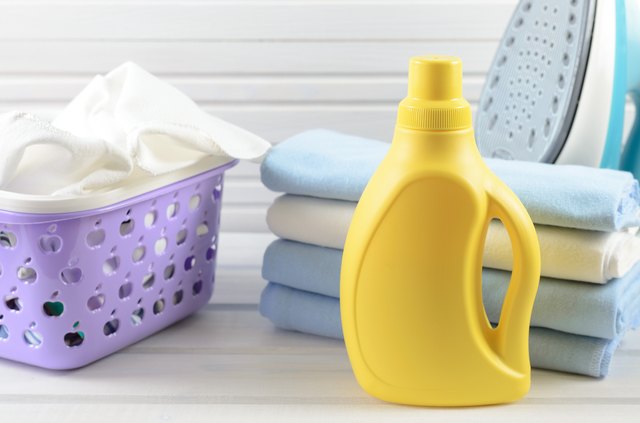 blank yellow detergent bottle