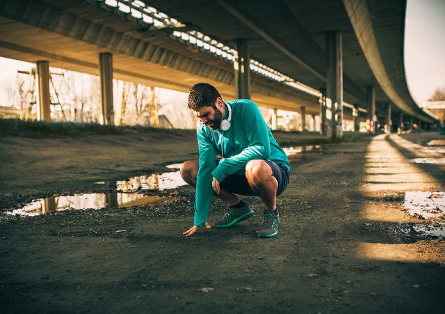 Exhausted runner