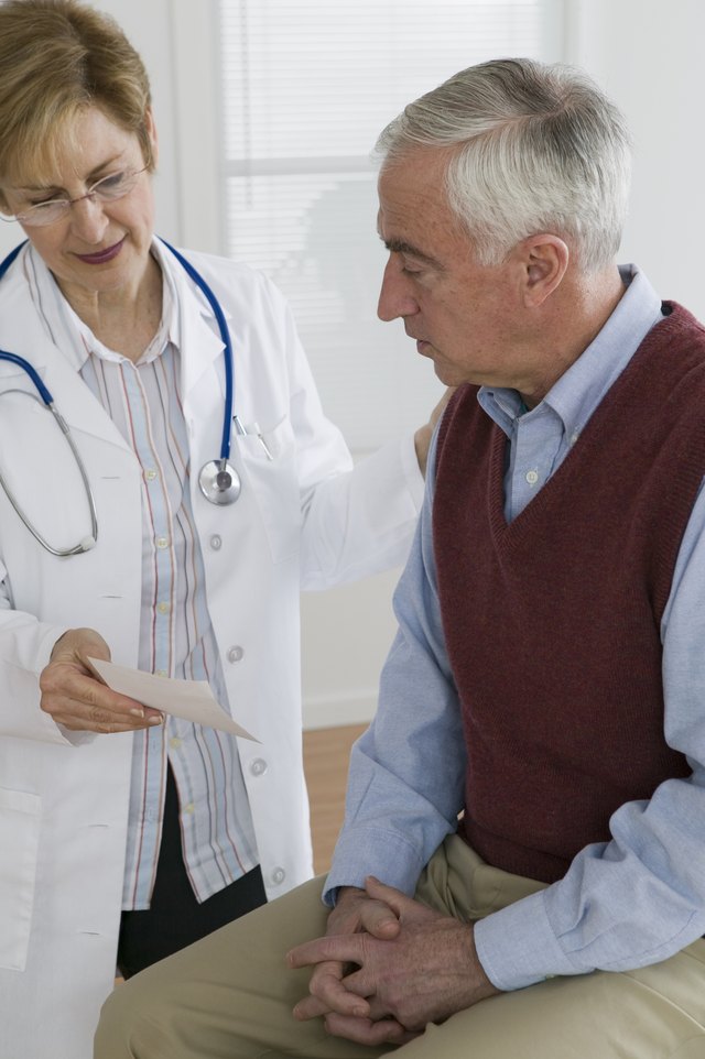 Doctor and patient conversing
