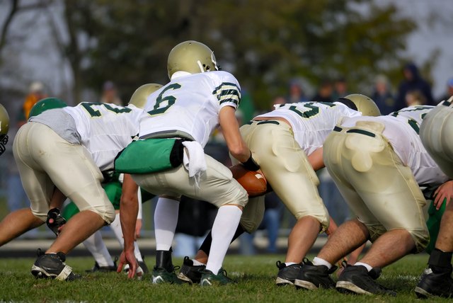 American football, quarterback and center.