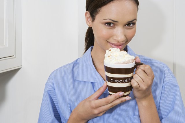 Woman with cappuccino