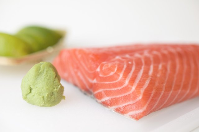 Salmon and wasabi