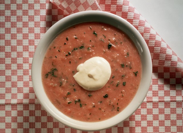 Cold Tomato-Basil Soup