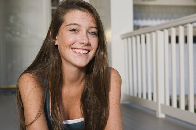 Smiling teenage girl