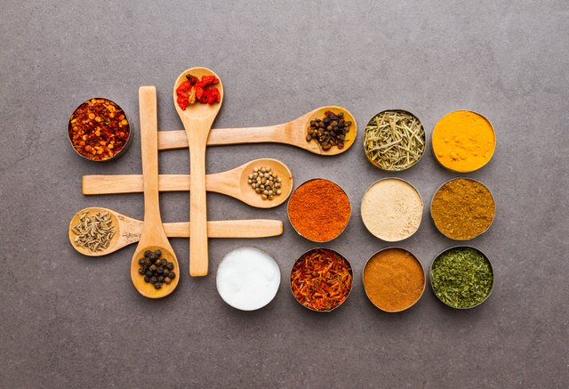 Spices mix selection.