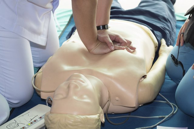 Defibrillator CPR practice