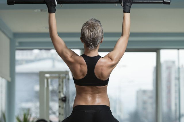 Female Athlete Doing Pull Ups