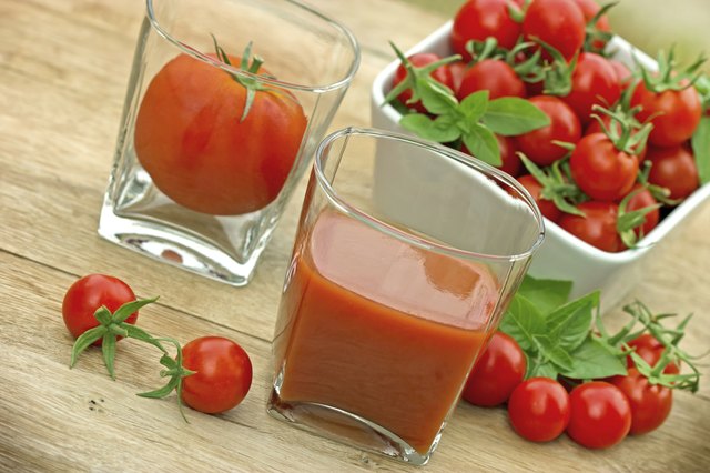 Tomato juice - squeezed tomatoes (healthy drink)