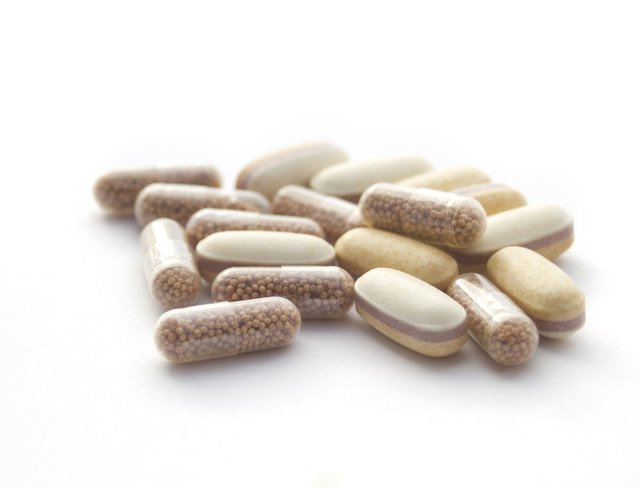 vitamins isolated on white background