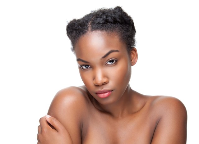 Black beauty with perfect skin