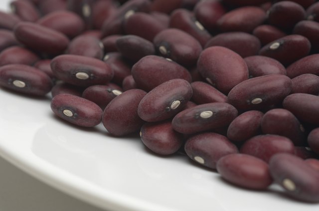 Kidney beans on plate, close-up
