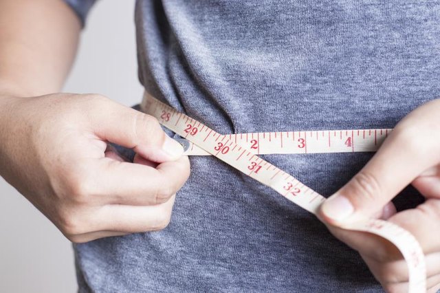 Woman Checking Waistline