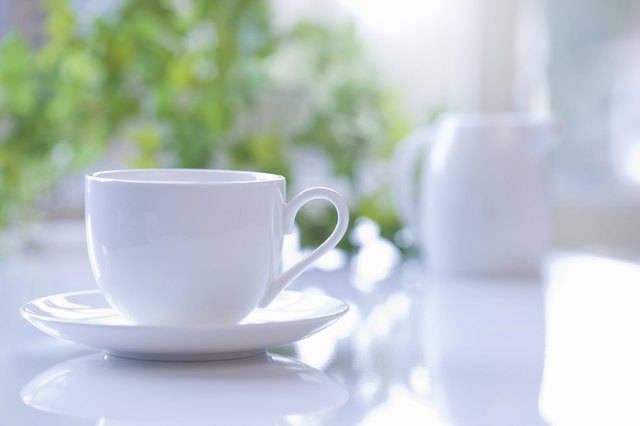 Coffee cup on table