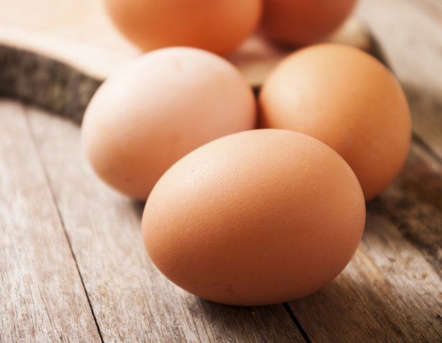 egg on wooden background