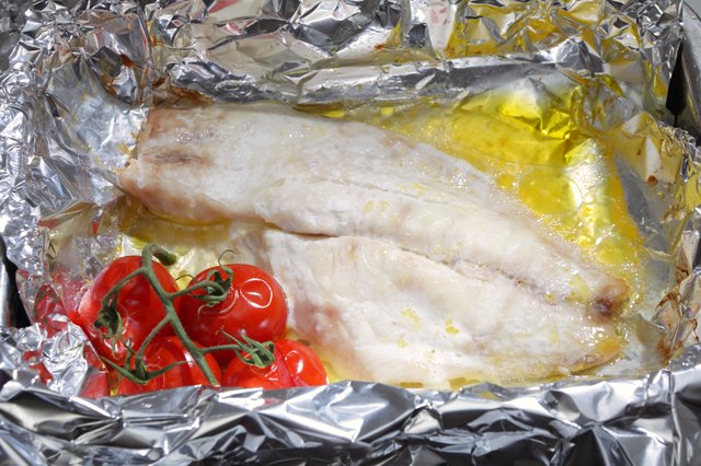 Baking fish and tomatoes