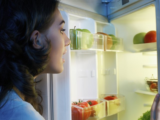 fridge with food