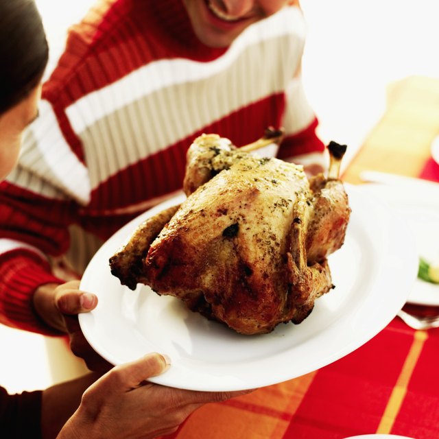 Roast turkey on a plate