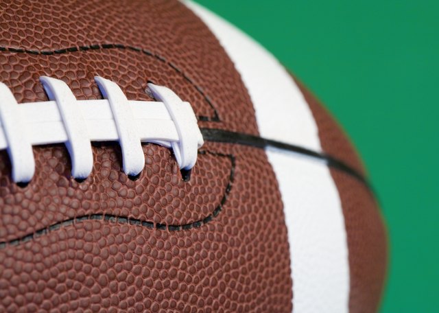 Close-up of an American/Canadian football