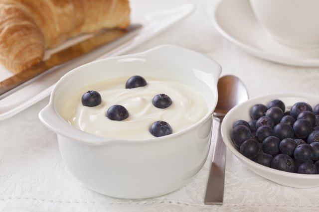 Yogurt and Blueberries Breakfast