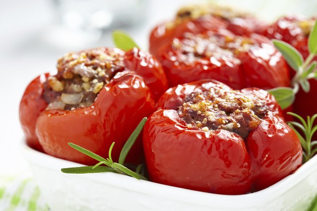 stuffed peppers with meat and bulgur