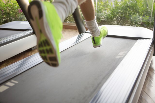 Running on treadmill