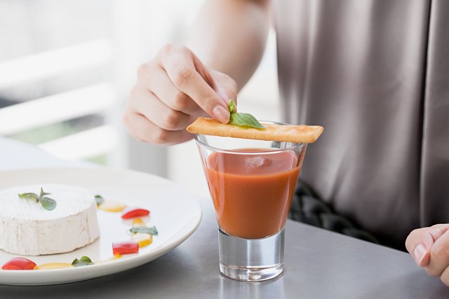 Person preparing food and drink