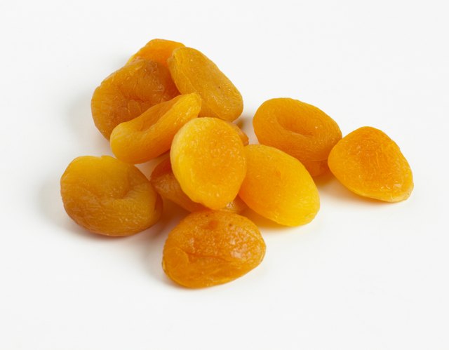 Pile of dried apricots