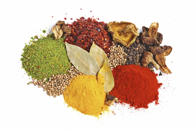 Piles of spices