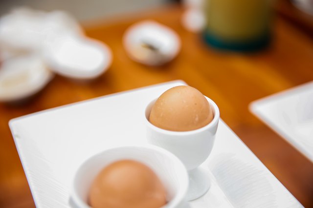 Two hard boiled eggs