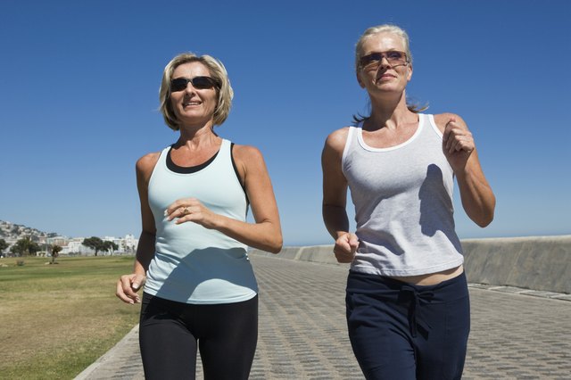 Women walking on sidewalk