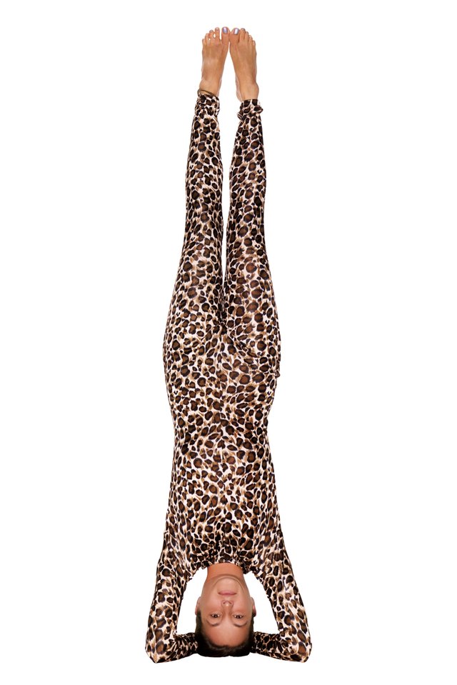 Woman doing headstand