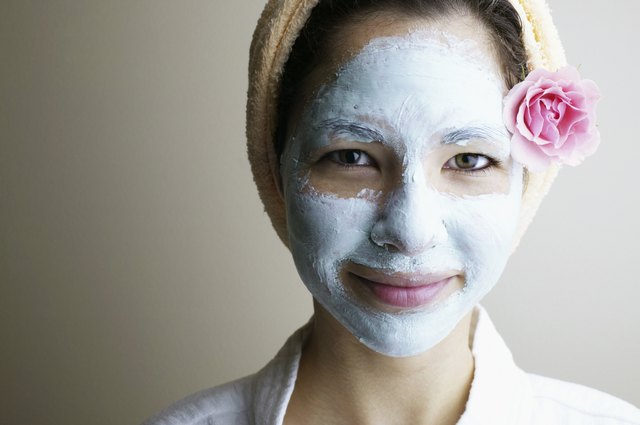 Woman with a mud mask