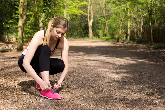 tying laces