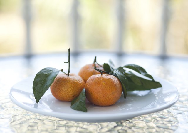 Fresh orange mandarines
