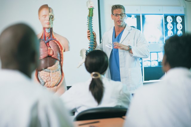 Medical classroom with instructor