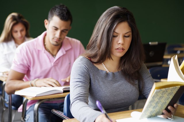 Students sitting in classroom