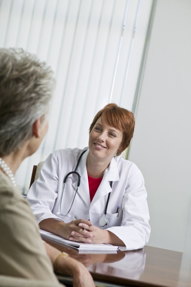 Doctor with patient