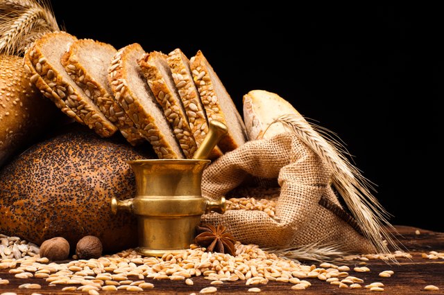 assortment of baked bread
