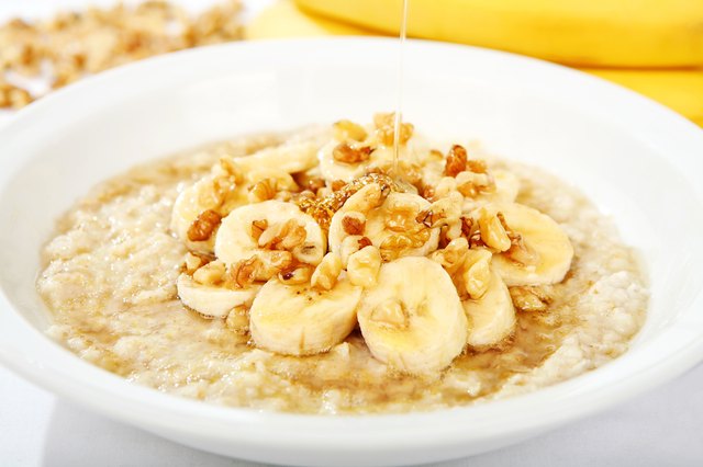 Banana Nut Oatmeal with Honey