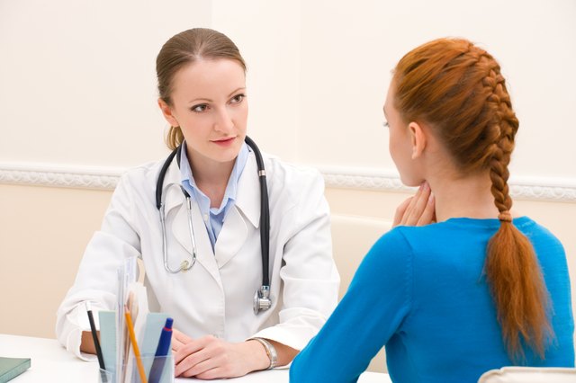 doctor endocrinologist with patient at office
