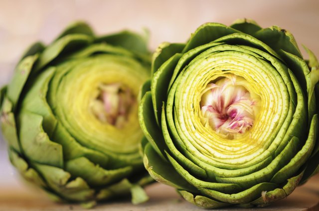 Two Fresh Artichokes