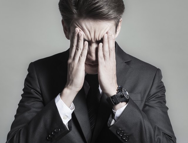 Exhausted businessman