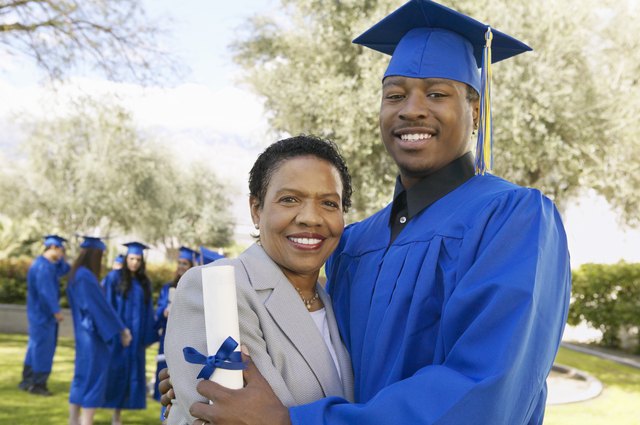 Mother With Her Son on Graduation Day