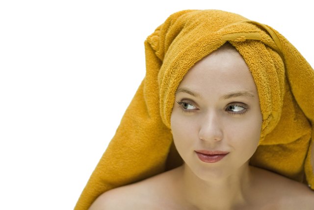 A girl in a towel