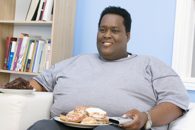 Mid-adult overweight man